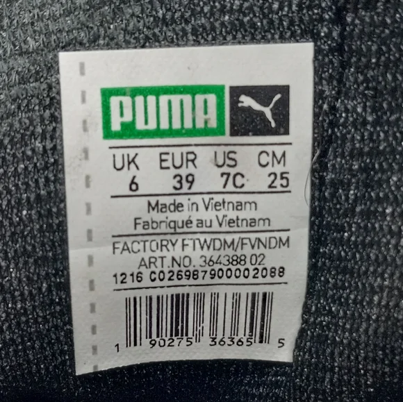 Puma Suede Black With Gold Sole. - Picture 7 of 8